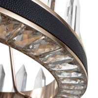 Люстра "Кристалл" LED 50Вт 3000К черно-золотой 50х50х35-155 см BayerLux