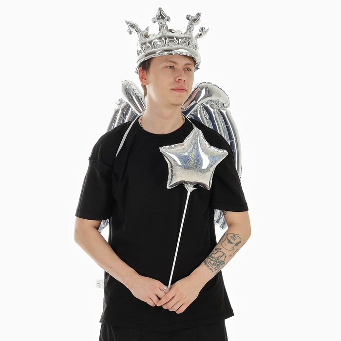 Набор фольгированных шаров &laquo;Карнавальный набор. Серебряный&raquo;, 3 шт.