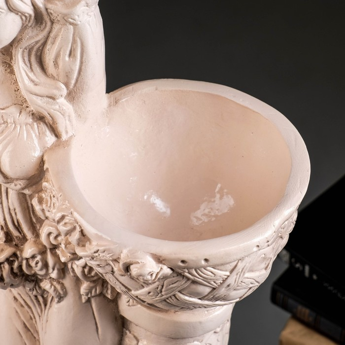 Фигура с кашпо Фигура с кашпо "Девушка у колонны" состаренный 25х64х30см