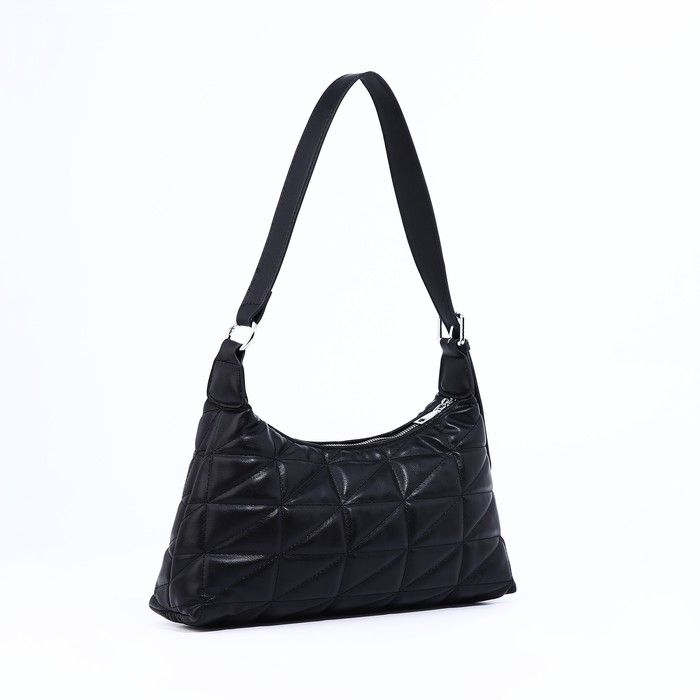 Сумка-багет на молнии, цвет чёрный Сумка-багет на молнии, цвет чёрный