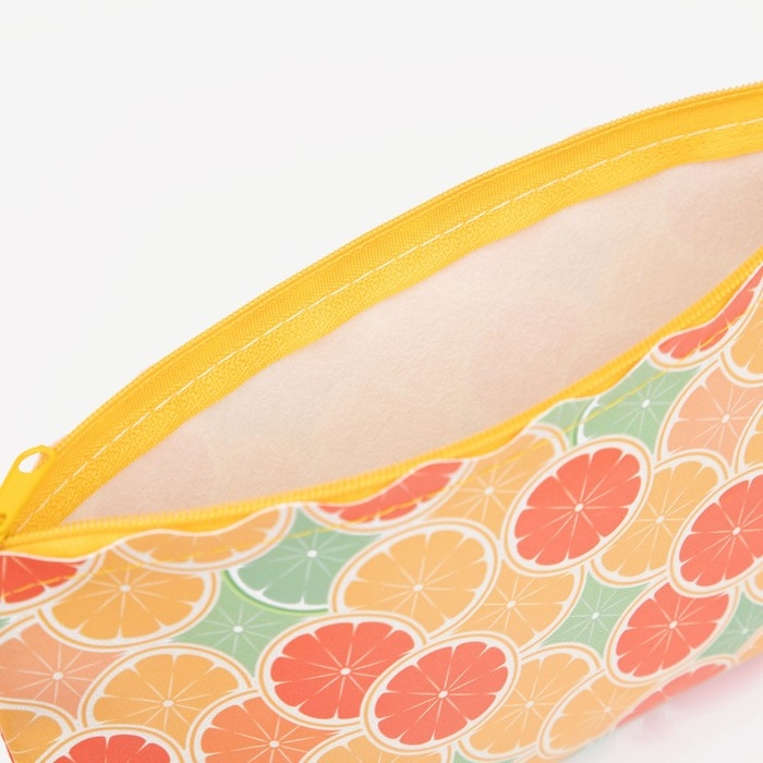 Косметичка на молнии, цвет оранжевый Косметичка на молнии, цвет оранжевый