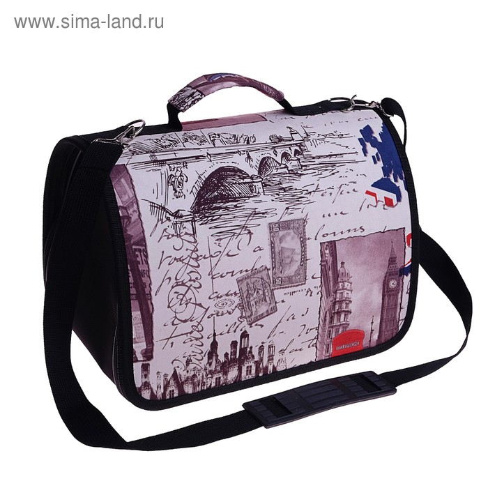 Сумка - переноска для животных  Сумка - переноска для животных "Лондон", 31 х 20,5 х 22 см, микс цветов