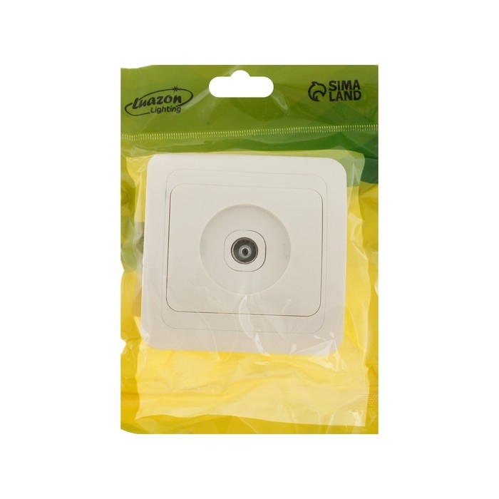 Розетка телевизионная одноместная Luazon Lighting  Розетка телевизионная одноместная Luazon Lighting "Орион", скрытая, белая