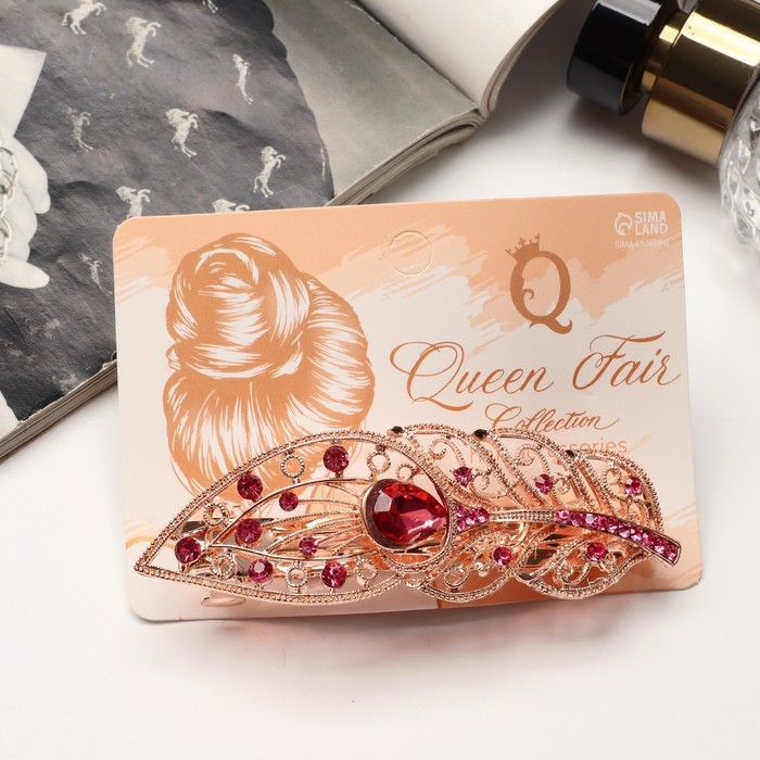 Заколка-автомат для волос Заколка-автомат для волос "Маргарет" листочек, 9 см, золото