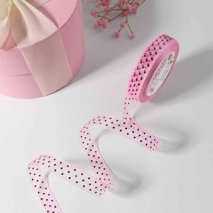 Лента капроновая «Горох», 15 мм, 23 ± 1 м, цвет розовый Лента капроновая «Горох», 15 мм, 23 ± 1 м, цвет розовый