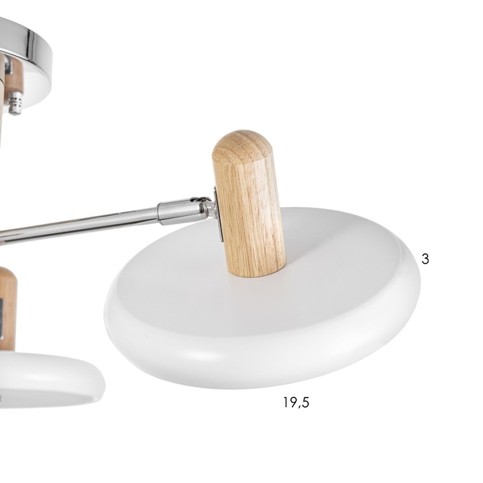 Люстра Люстра "Джулия" 3хLED 72Вт 3000-6000К бело-хромовый 62х62х22 см