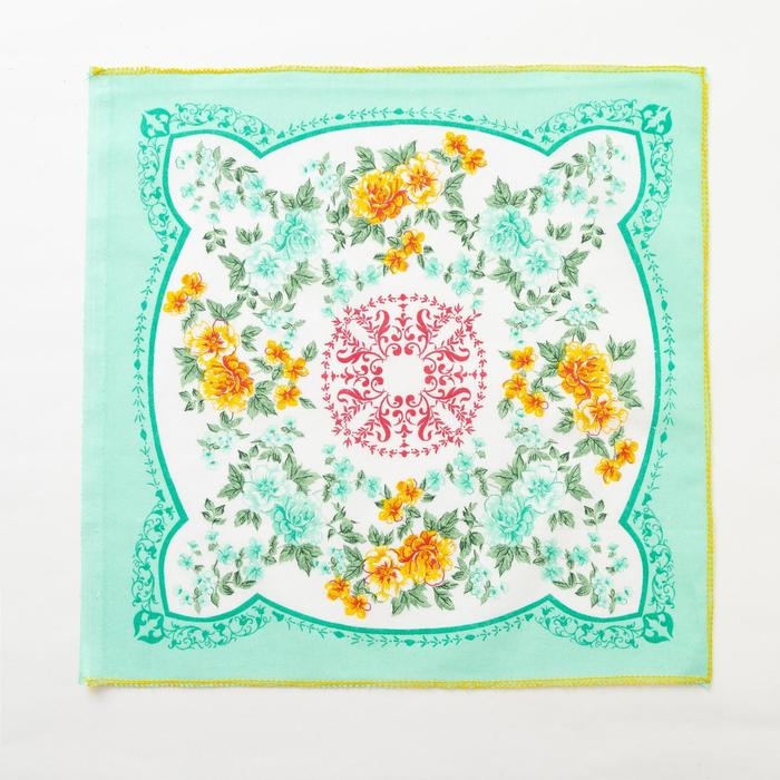 Платки носовые женские Этель  Платки носовые женские Этель "Цветочный узор" 30*30 см, (набор 12 шт), рис. МИКС,100% хлопок