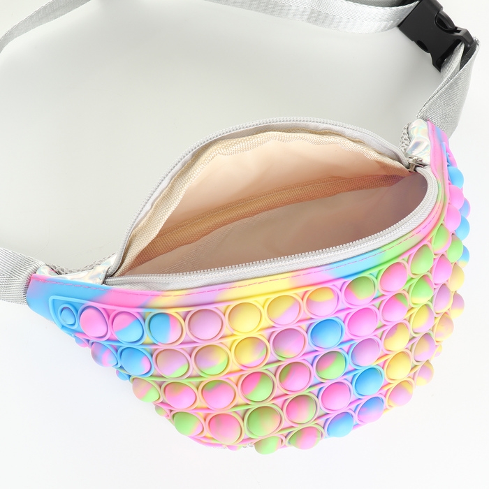 Сумка поясная детская на молнии «Выбражулька», pop it, цвет разноцветный