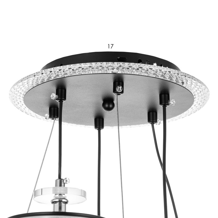 Светильник с ПДУ Светильник с ПДУ "Римини" LED 96Вт 3000-6000К черный 50х50х14-114 см