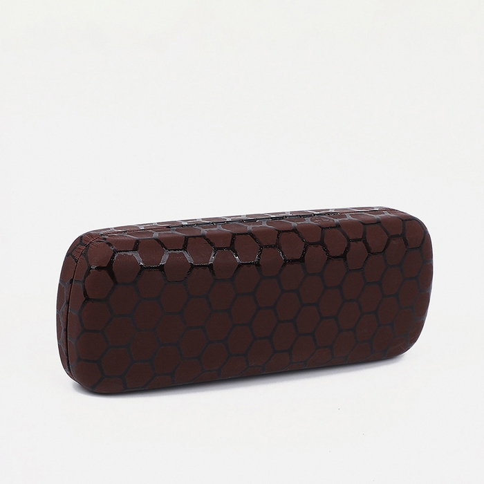 Футляр для очков на хлопушке, длина 15,5 см, цвет коричневый Футляр для очков на хлопушке, длина 15,5 см, цвет коричневый