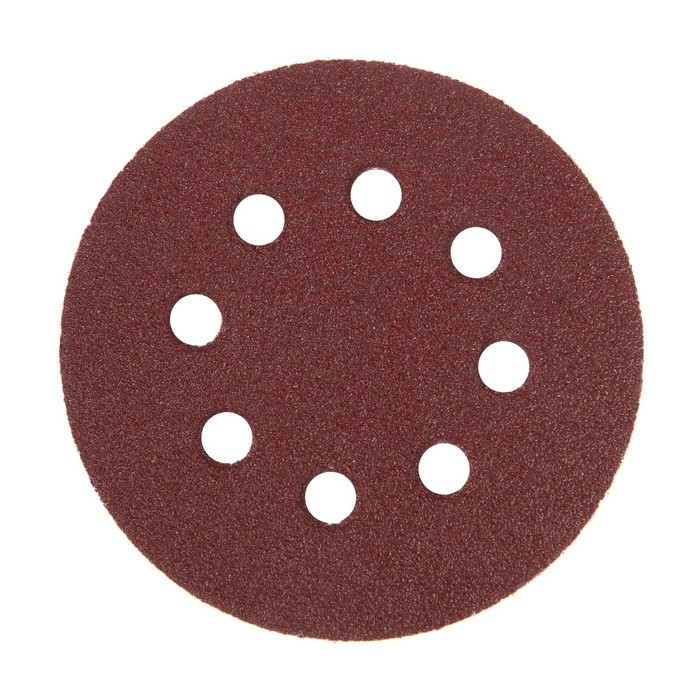 Круг абразивный шлифовальный под Круг абразивный шлифовальный под "липучку" ТУНДРА, перфорированный, 125 мм, Р40, 10 шт.