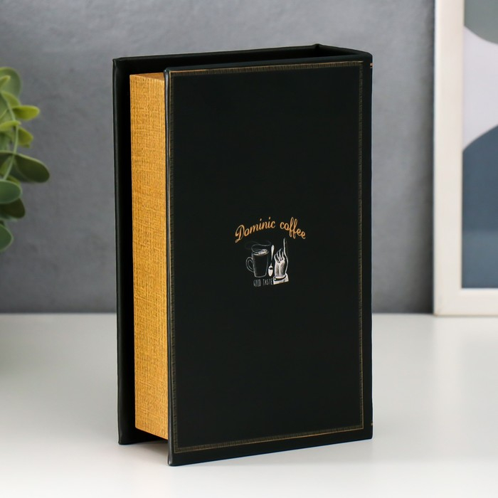Сейф-книга дерево кожзам  Сейф-книга дерево кожзам "Кофейня" 17х11х5 см