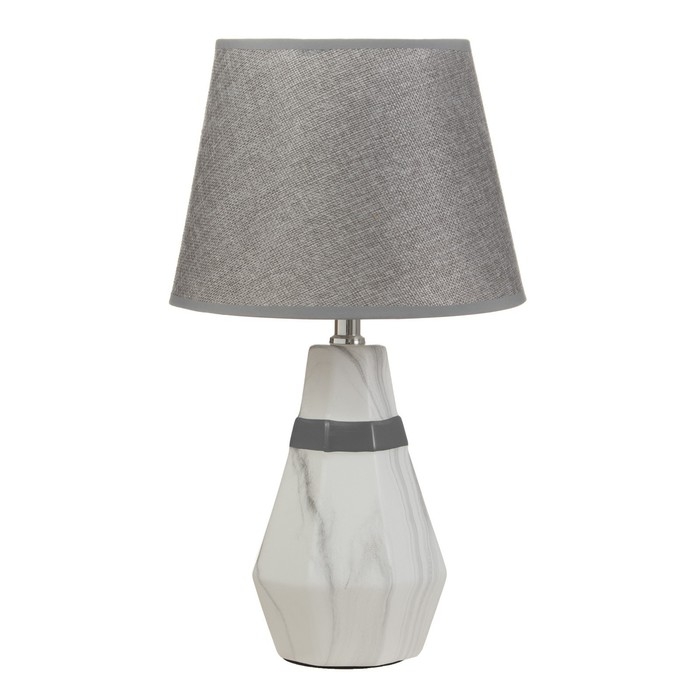 Настольная лампа Настольная лампа "Айседора" E14 40Вт белый-серый 23х23х40 см RISALUX