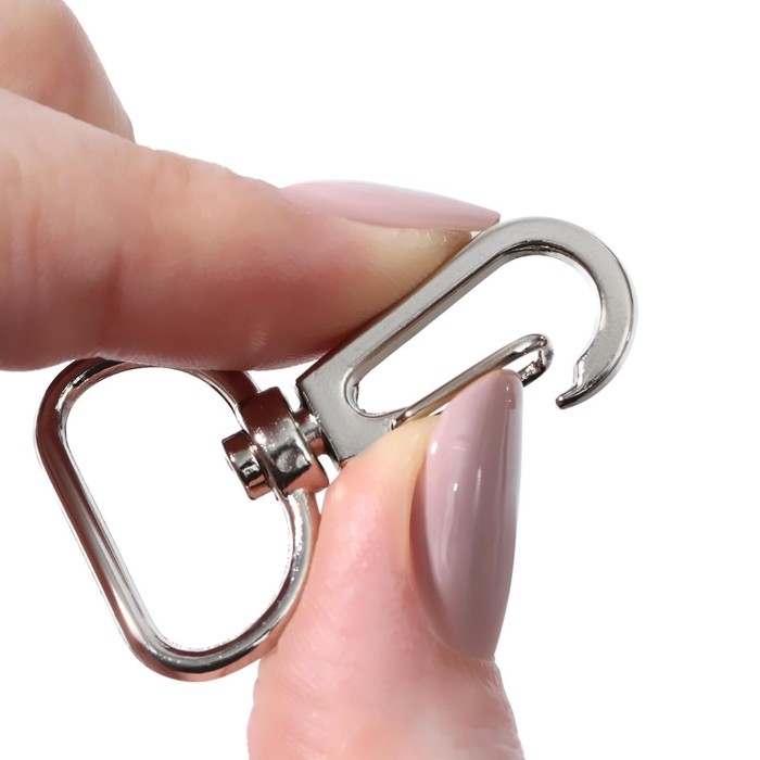 Карабин металлический, 40 × 25 мм / 21 × 2 мм, 10 шт, цвет серебряный Карабин металлический, 40 × 25 мм / 21 × 2 мм, 10 шт, цвет серебряный