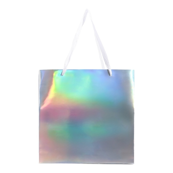 Пакет для торта с квадратным дном и окном, голографический, 30 х 30 х 30 см