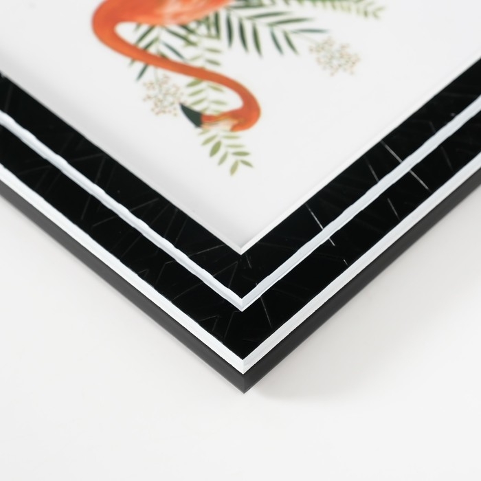 Фоторамка пластик 10х15 см Фоторамка пластик 10х15 см "Двойное сечение" чёрная 17,8х12,8х0,9 см