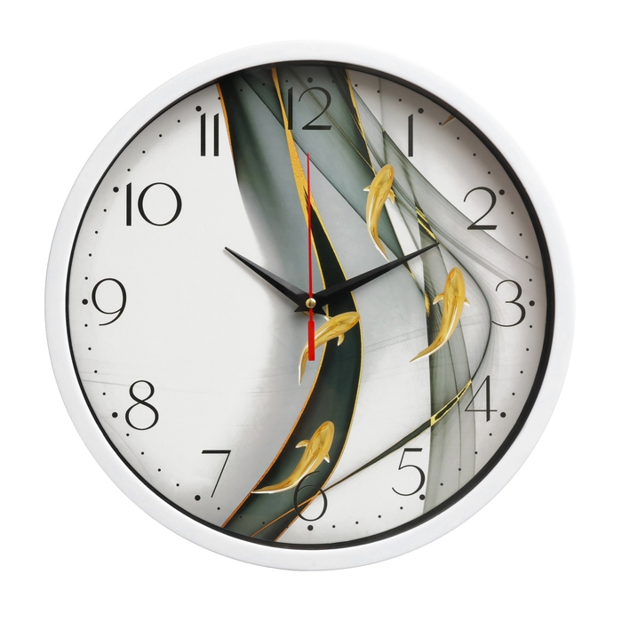 Часы настенные Часы настенные "Рыбки", d-30 см, плавный ход