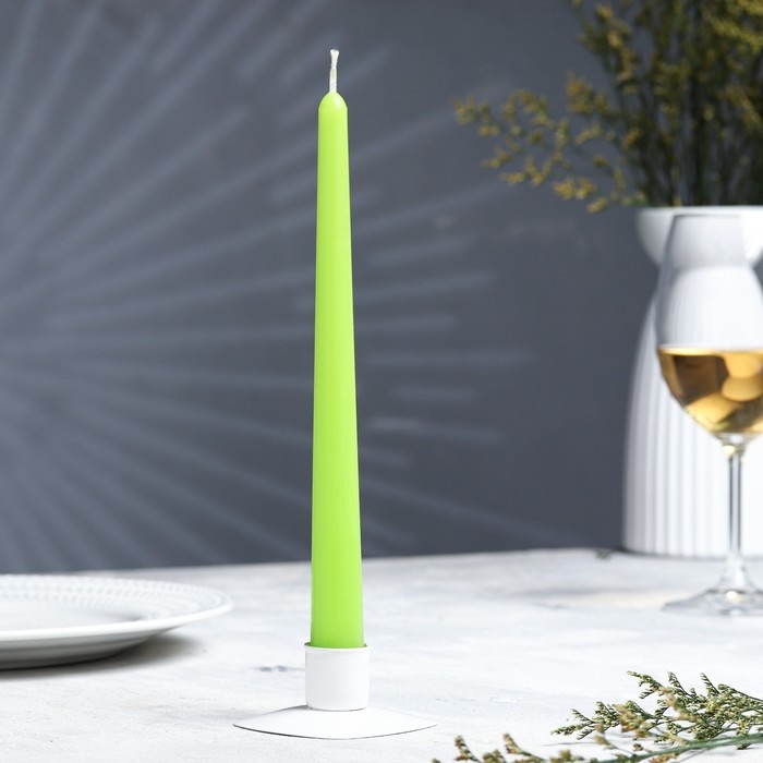 Свеча античная, 2,3х 24,5 см, 5 ч, 55 г, зелёная Свеча античная, 2,3х 24,5 см, 5 ч, 55 г, зелёная