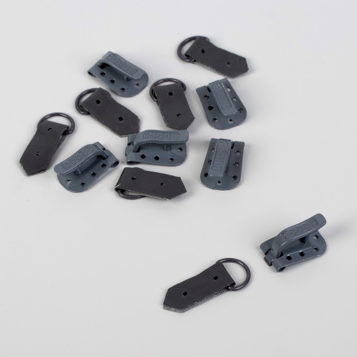 Крючки пришивные, металлические, для верхней одежды, 5 × 1,5 см, 6 шт, цвет серый Крючки пришивные, металлические, для верхней одежды, 5 × 1,5 см, 6 шт, цвет серый