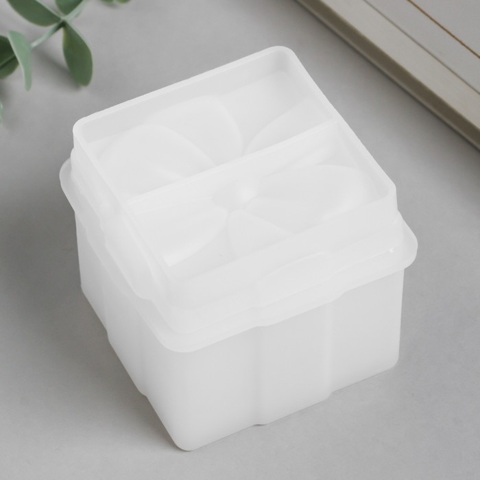 Молд силикон Молд силикон "Шкатулка - бантик прямоугольная" с крышкой 7,7х7,6х6,6 см