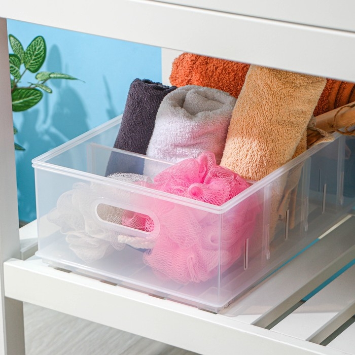 Контейнер для хранения без крышки ROLLY, 11,5 л, 24,2×45×12,9 см, прозрачный