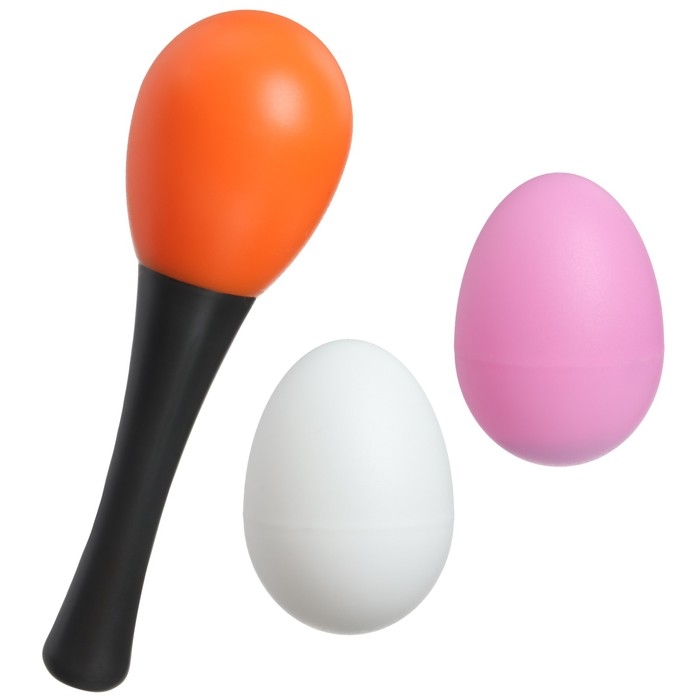 Набор погремушек «Перкуссионный маракас, 2 яичка», шейкеры, цвет МИКС, Крошка Я