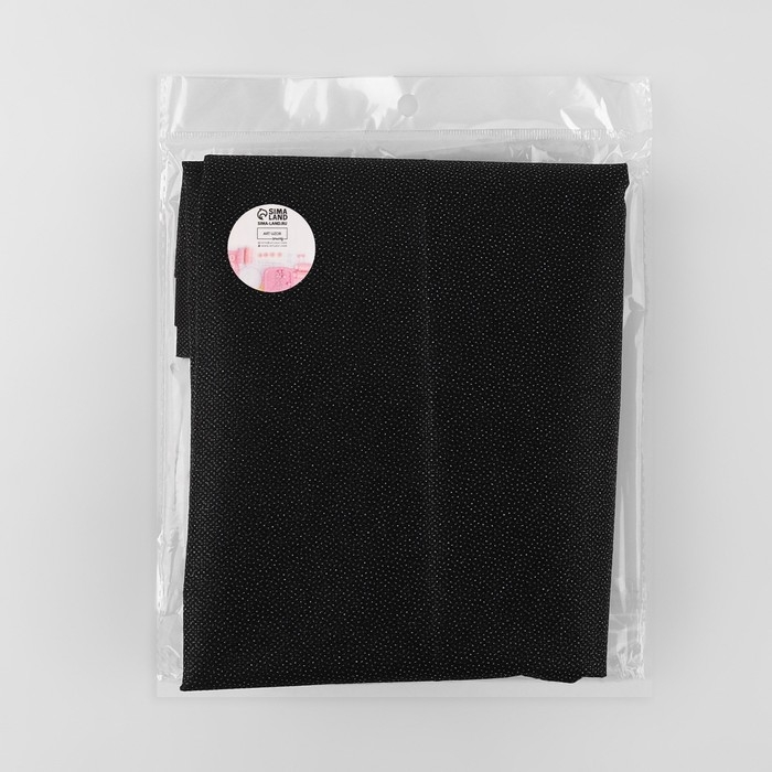 Флизелин клеевой, точечный, 50 г/кв.м, 1 × 1 м, цвет чёрный