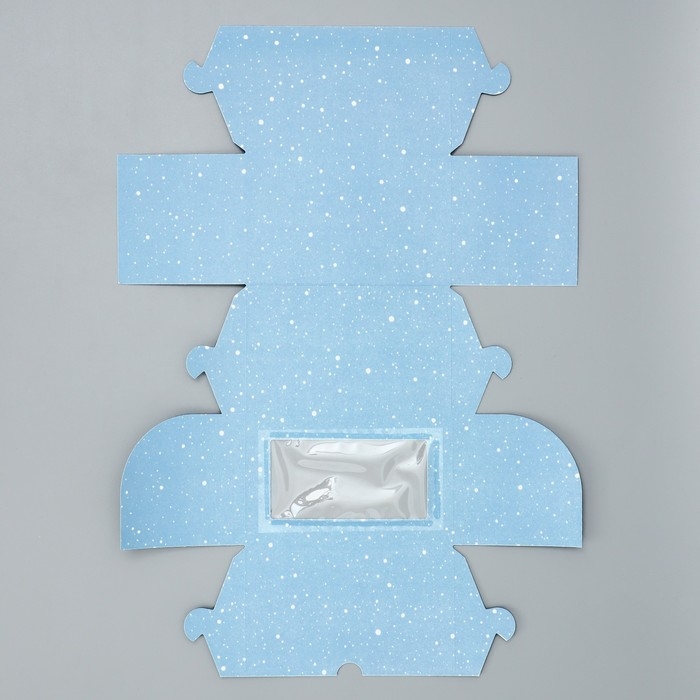 Коробка складная с двусторонним нанесением «Снежного Нового года», 16 х 10 х 10 см, Новый год Коробка складная с двусторонним нанесением «Снежного Нового года», 16 х 10 х 10 см, Новый год