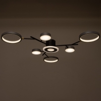 Люстра с ПДУ 2300/7GR LED 150Вт 3000-6000К серый 75х75х9 см BayerLux