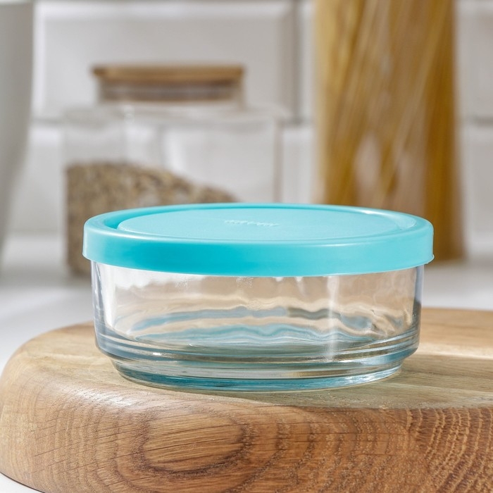 Контейнер для хранения продуктов Peanut, с пластиковой крышкой, 280 мл, цвет МИКС Контейнер для хранения продуктов Peanut, с пластиковой крышкой, 280 мл, цвет МИКС