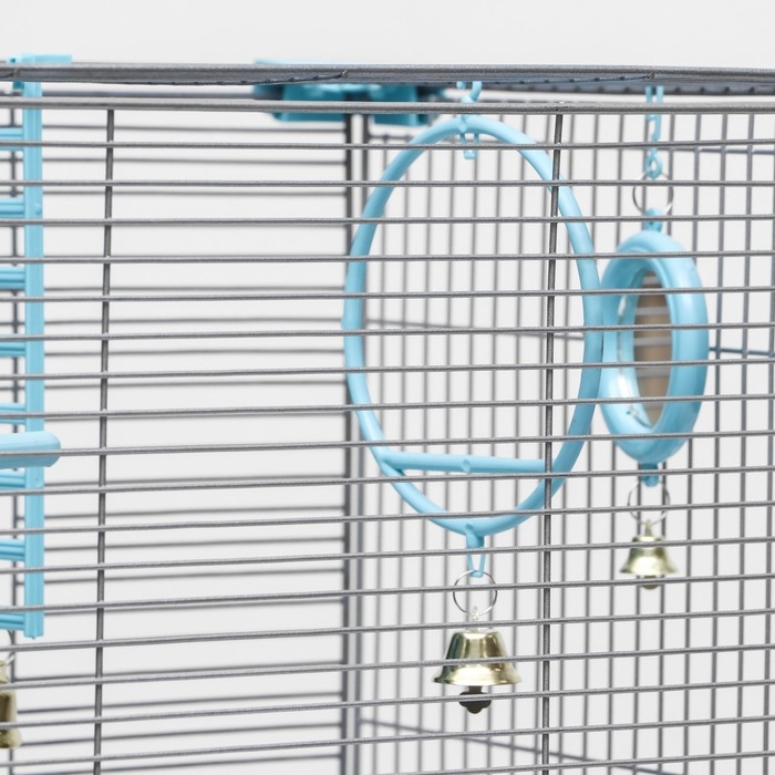 Клетка для птиц Клетка для птиц "Пижон" №101-Б, разборная, 42 х 30 х 65см (укомплект.) бирюзовая