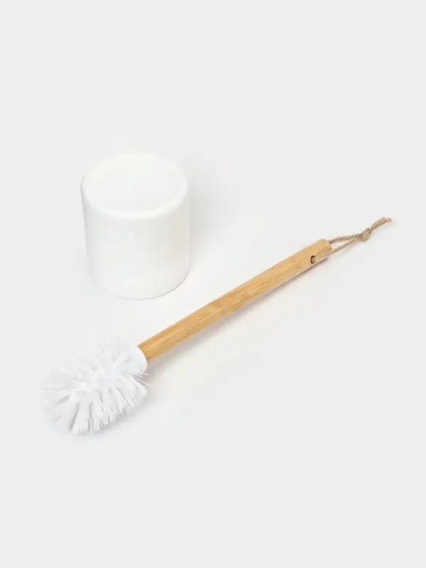 Ёрш для унитаза Доляна Bamboo, белый