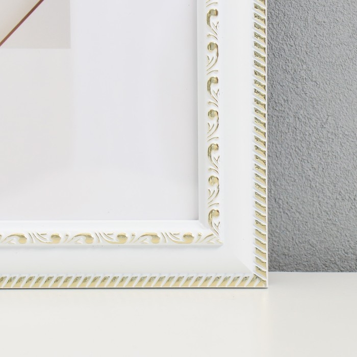 Фоторамка пластик Фоторамка пластик "МИРАМ" 30х40 см белый (пластиковый экран)