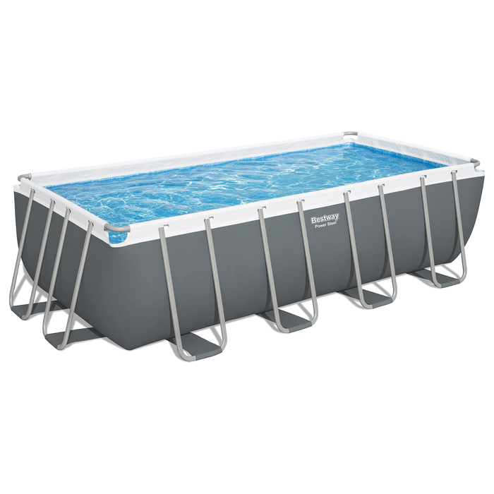 Бассейн каркасный Power Steel, 488 х 244 х 122 см, фильтр-насос, лестница, тент, 56670 Bestway Бассейн каркасный Power Steel, 488 х 244 х 122 см, фильтр-насос, лестница, тент, 56670 Bestway