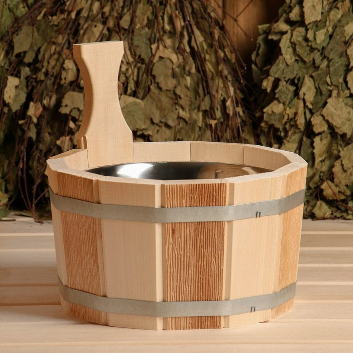 Шайка- ушат, бадья 3 л, с нержавеющей вставкой, ТЕРМО Шайка- ушат, бадья 3 л, с нержавеющей вставкой, ТЕРМО