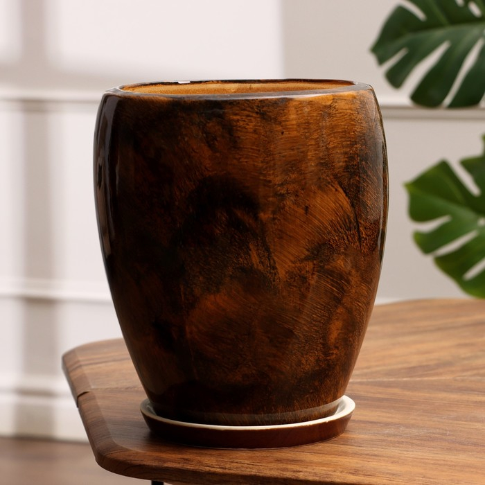 Набор горшков 3 шт. Набор горшков 3 шт. "Весна" коричневый 15 л/ 5,5 л/ 1,5 л