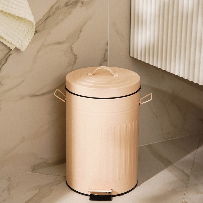 Ведро для мусора SL Home, 5 л, 28×21×31 см, цвет бежевый Ведро для мусора SL Home, 5 л, 28×21×31 см, цвет бежевый