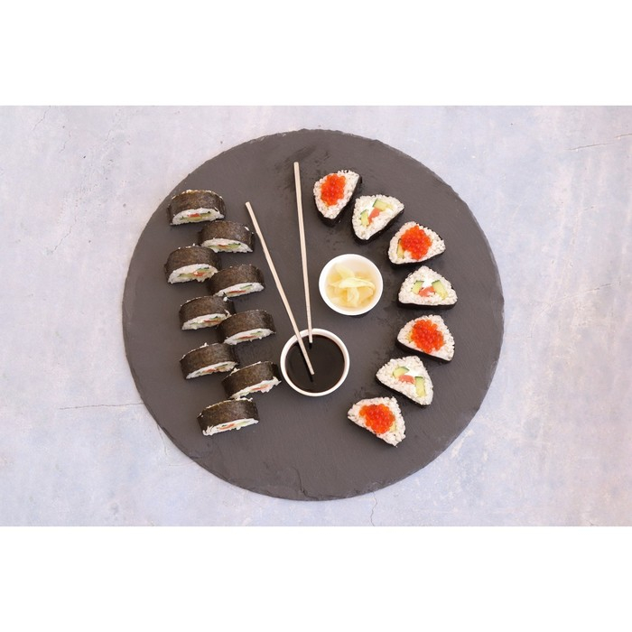 Доска для подачи из сланца Magistro Valley, d=30 см Доска для подачи из сланца Magistro Valley, d=30 см