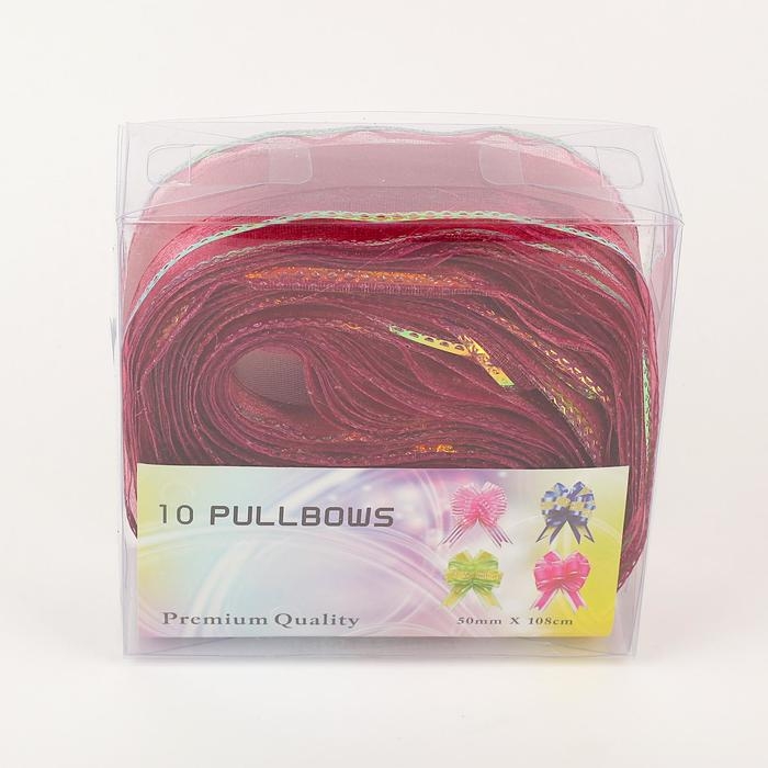 Бант-шар №5 Бант-шар №5 "Перламутровая полоска", цвет бордовый