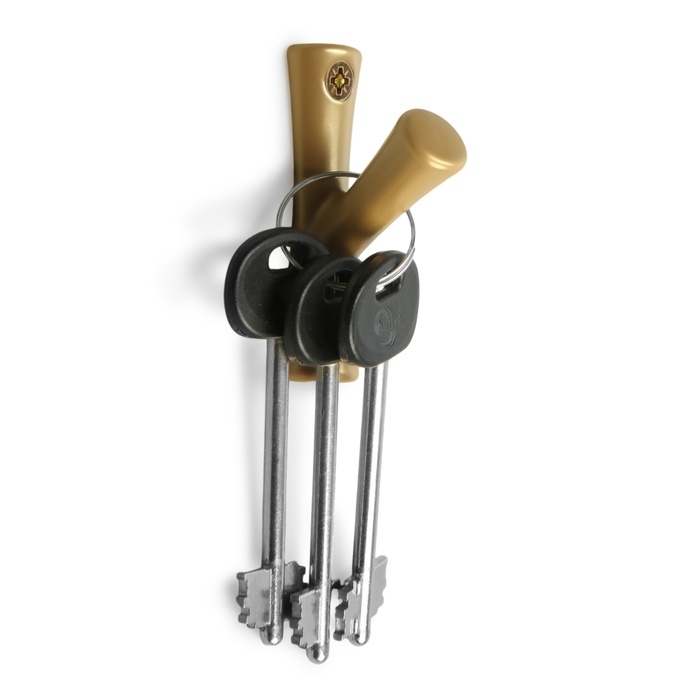 Крючок мебельный CAPPIO BRANCH, однорожковый, матовое золото Крючок мебельный CAPPIO BRANCH, однорожковый, матовое золото