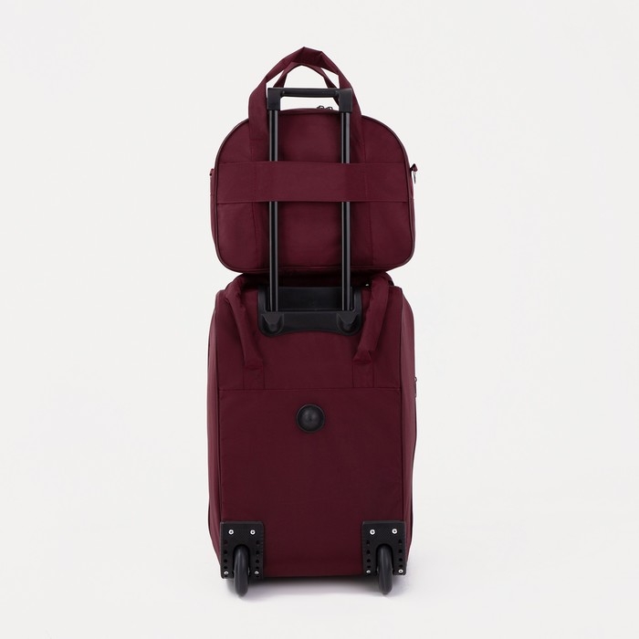 Чемодан малый 20 Чемодан малый 20", сумка дорожная на молнии, цвет фиолетовый