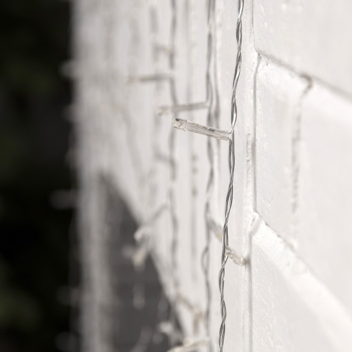 Гирлянда «Бахрома-арка» 1 × 1 м, IP20, прозрачная нить, 126 LED, свечение мульти, 8 режимов, 220 В