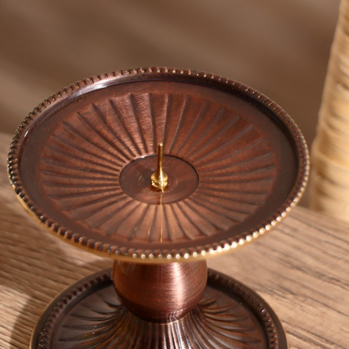 Подсвечник на 1 свечу Подсвечник на 1 свечу "Сумана" латунь 8,5х8х8 см