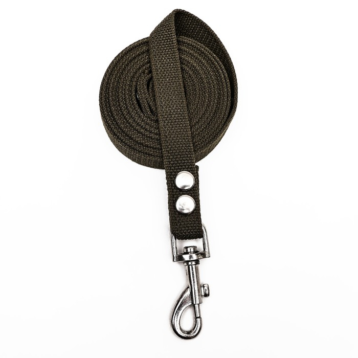 Поводок брезентовый 3 м х 2 см, тёмно-зелёный Поводок брезентовый 3 м х 2 см, тёмно-зелёный