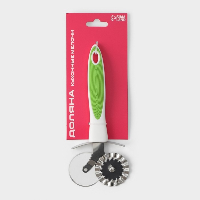 Нож для пиццы и теста Доляна Style, 18,5 см, ручка sоft - tоuch, цвет МИКС Нож для пиццы и теста Доляна Style, 18,5 см, ручка sоft - tоuch, цвет МИКС