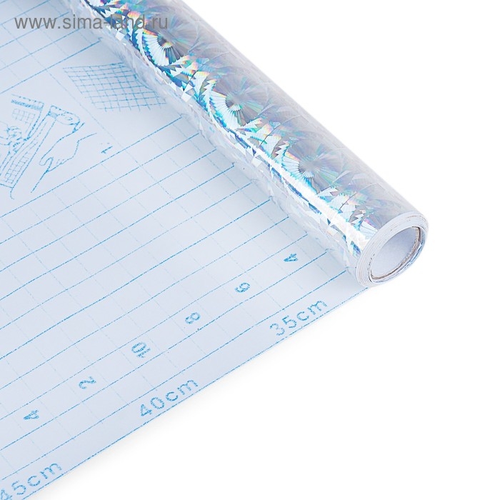 Пленка самоклеящаяся, голография, серебристая, 1024, 0.45 х 3 м, 3 мкр Пленка самоклеящаяся, голография, серебристая, 1024, 0.45 х 3 м, 3 мкр