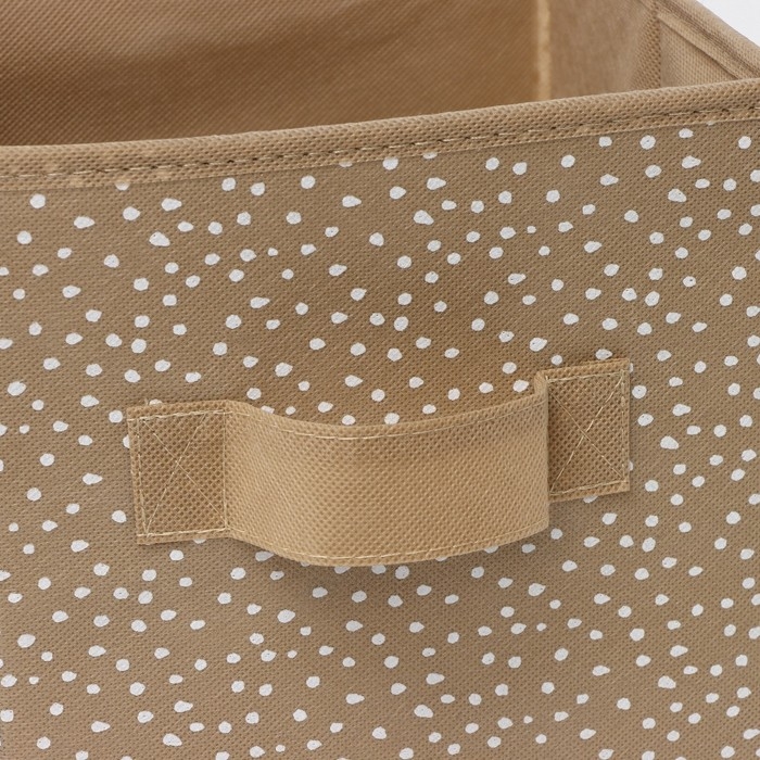 Короб для хранения Доляна Points, 19×19×19 см, цвет бежевый Короб для хранения Доляна Points, 19×19×19 см, цвет бежевый