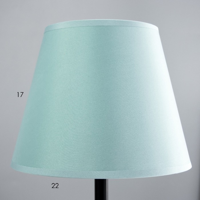 Лампа настольная Лампа настольная "Элеонора" 1х15Вт Е27 черный/бирюзовый 22х22х42см RISALUX