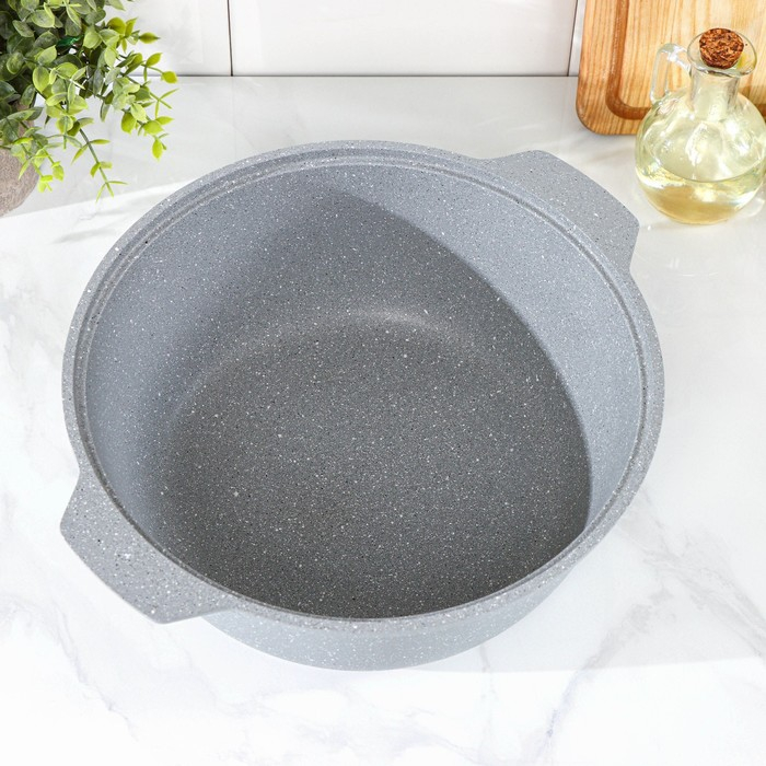 Жаровня, 4 л, d=26 см, h=11 см, антипригарное покрытие, цвет светло-серый Жаровня, 4 л, d=26 см, h=11 см, антипригарное покрытие, цвет светло-серый