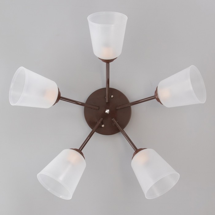 Люстра Люстра "Онлайн" (цилиндр) 5х15Вт Е27 МОДЕЛЬ: BR 00221 венге/прозрачный